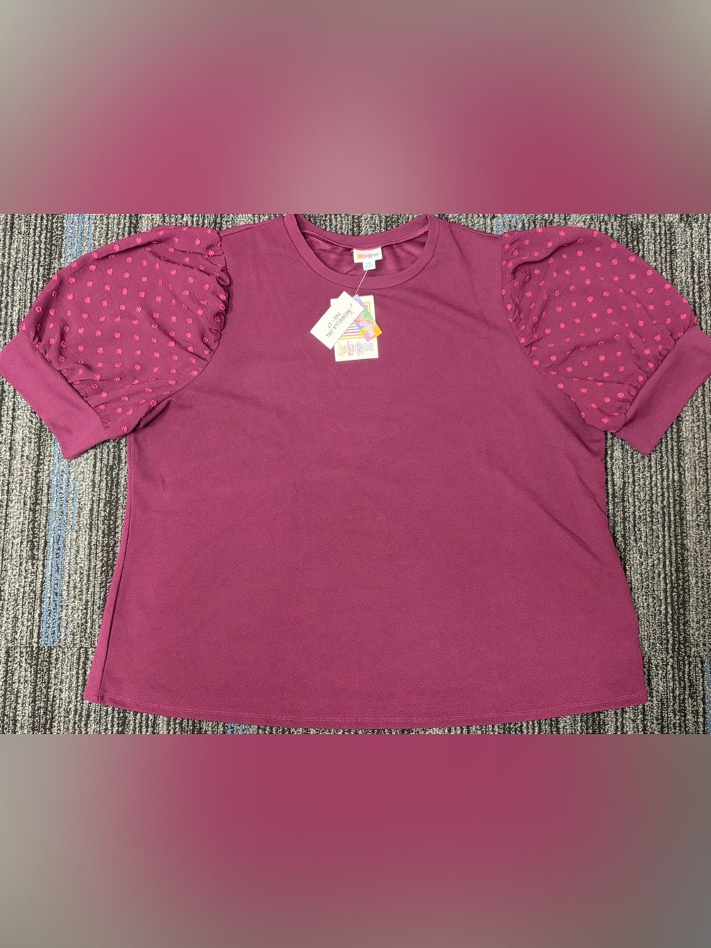Women’s LuLaRoe NWT MORIELLA Blouse in Plum- Plus 2X